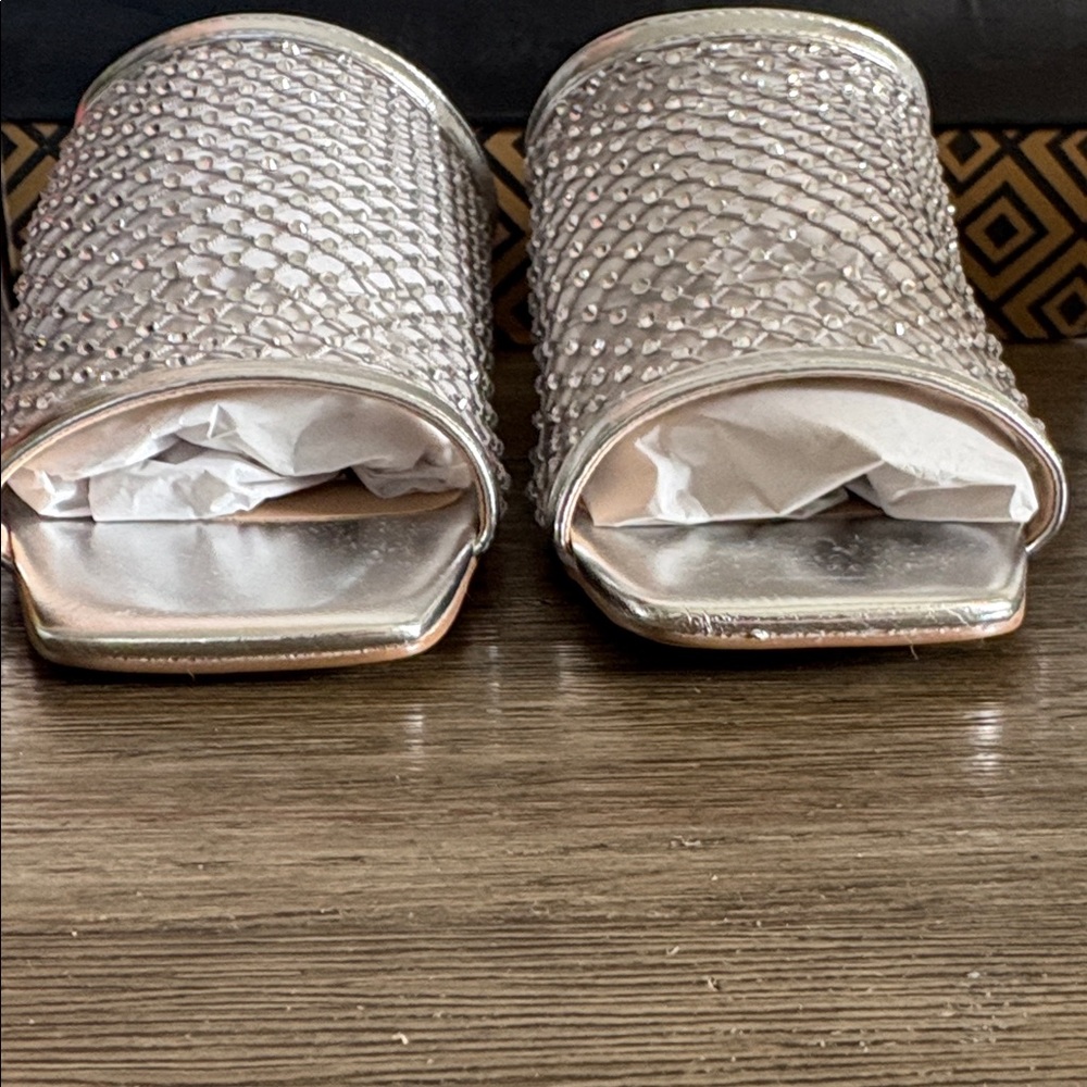 NIB [Charles by Charles David] Noolie Rhinestone Mesh Wedge Sandals Women’s 5 - Picture 7 of 13
